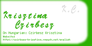 krisztina czirbesz business card